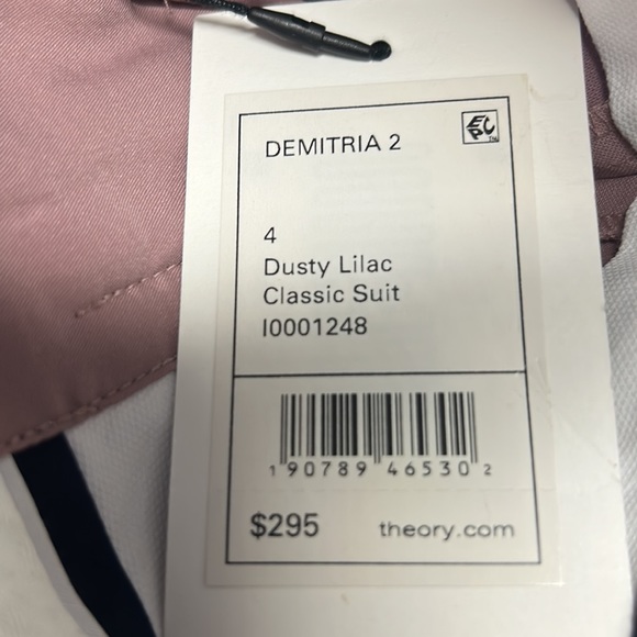 Theory Size 4 Demitria 2 Dusty Lilac Classic Suit Flare Pant Stretch Wool NWT - Picture 6 of 6